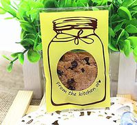 UTENEW Self-Adhesive Gift Wrap Cellophane Bags Plastic Dessert & Candy Decorating Treats Bags 100Pcs Cookie Sealing Bags, Yellow