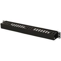 NavePoint 1U Plastic Rack Mount Horizontal Cable Manager Duct Raceway for 19 Inch Server Rack