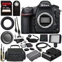 GreensCameraWorld Nikon D850 DSLR Camera + Spacious Carrying Case + 256GB SDXC Card + SD Card USB Reader + Professional 160 LED Video Light Studio Series + Mini HDMI Cable Bundle