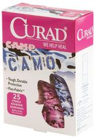 Medline CUR45702Z Curad Camo Fabric Adhesive Bandages, Camoflage Pink/Blue (Box of 1)