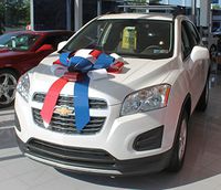 30" Magnetic Car Bow - Made in USA (Patriotic (Red/White/Blue))