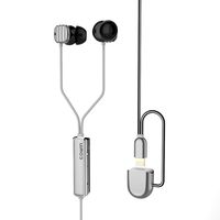 COWIN HE16 Active Noise Cancelling Headphones, Wired Earbuds in-Ear Stereo Awareness Monitor Earphones with Microphone, Compatible with Apple Devices - Silver