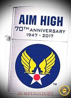 011592 Brushed Chrome Air Force Hap Arnold Wings - Premium Lighter Fluid (Comes Unfilled) - Made in USA!