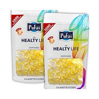 Pufai Cigarette Filters Regular Type Compatible 8mm 2000 Piece 2 Packs