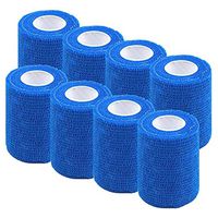 LONG7INES Pack of 8 Non-Woven Self Adhesive Wrap Bandages, Strong Elastic Self Adherent Cohesive Tape Bandages Rolls