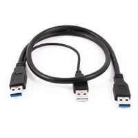 Electronic Accessories Superspeed Usb2.0 + Usb 3.0 Type A To Usb 3.0 A Male Y Cable Connector
