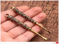 Love pro 2 Creative Retro Pure Copper Brass Ear Spoon Ear Spoon Buckle Key Hanging Beautiful Pendant Key Ring Pendant