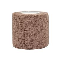 COMOmed Self Adherent Cohesive Bandage FDA Approved 2"x5 Yards First Aid Bandages Stretch Sport Athletic Wrap Vet Tape for Wrist Ankle Sprain and Swelling,Brown(12 Rolls)