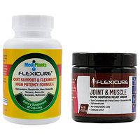 Topical Pain Relief Cream + Joint Pain Relief Capsule Supplements Combo — Treatment for Joint, Muscle, Nerve & Arthritis Aches and Inflammation — Contains Glucosamine, Chondroitin, Turmeric, Arnica