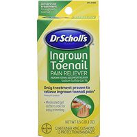 Dr. Scholl's Ingrown Toenail Pain Reliever, 1 kit, (w/ Gel, 12 retainer rings & 12 protection bandages) (Pack of 2)