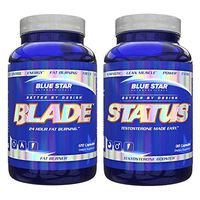 Blue Star Blade and Status Bundle for Men: Strongest Metabolism Booster Weight Loss Supplement and Testosterone Booster Pills to Support Weight Loss, Lean Muscle Mass and Strength Gains