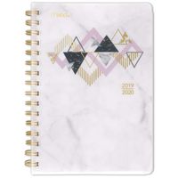 Mead 2019-2020 Academic Year Weekly & Monthly Planner, Small, 5-3/4" x 8-1/2", Modern Chic, Triangles (1215M-200A)