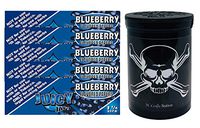 Herb Airtight Container Fresh Kettle with Juicy Jay's Blueberry 1.25 Flavored Hemp Rolling Papers 5 Count DC Crafts Nation- Jolly Roger