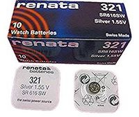 Renata Watch Battery Swiss Made Renata 321 or SR616SW (5 Batteries, 321 or SR616SW)