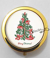 BlackKey Christmas 3-Compartment Decorative Pocket Gift Box Case Organizer for Pill, Color 2 -2287