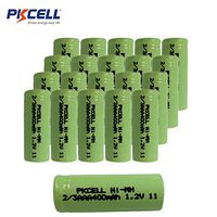 1.2v 400mah 2/3AAA NiMH Rechargeable Battery with Flat Top (20)