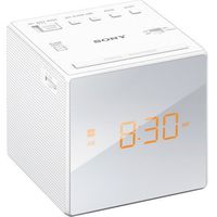 Sony Compact AM/FM Alarm Clock Radio with Large Easy to Read Backlit LCD Display