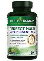 Perfect Multi Super Essentials - Multivitamin + Fruits and Vegetables + Promotes Healthy Day and Night Vision Featuring Lutein, Zeaxanthin and Black Currant Extract - 90 Capsules