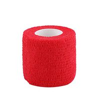 Asixx Sport Tape, 5 Rolls Waterproof Self Adhesive Bandage Adopted Non-Woven Fabric,Ideal Supplies Sports Support, Sports Protection First Aid(Red)