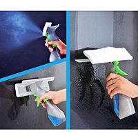 YAYUMI 3 in 1 Window Cleaner Spray Bottle Wiper Squeegee Microfibre Cloth Pad Kit 10.43x3.35inch