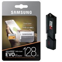 Samsung 128GB MicroSD XC Class 10 UHS-3 Mobile Memory Card for LG Q8 Q6 G6 G Pad IV 8.0 X Venture X Power2 Stylo 3 Plus with USB 3.0 MemoryMarket Dual Slot MicroSD & SD Memory Card Reader