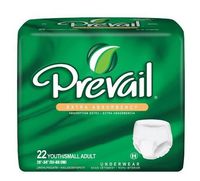Prevail Extra Underwear Youth/SM 20'-34' - Case of 88 (4 Packs of 22) PV-511