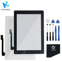 KAKUSIGA Compatible with ipad 3rd Touch Screen Glass Digitizer Replacement, Home Button Flex, Adhesive Tape,Repair Tools kit (White)