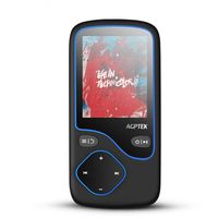 AGPTEK 16GB MP3 Player with Bluetooth 4.0, Portable Lossless Music Player Supports FM Radio Voice Recording, Expandable Up to 128GB, Black C5M