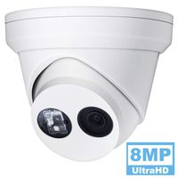 8MP UltraHD 4K PoE Turret IP Camera Outdoor, OEM DS-2CD2385FWD-I 2.8mm Lens, 3840×2160, Up to 98ft Night Vision EXIR Network Security Camera with H.265/H.265+, IP67, MicroSD Storage