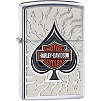 Personalized Zippo Harley-Davidson Spade High Polish Wind Proof Oil Lighter Free Engraving. (28688)