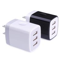 Charging Brick, Wall Plug, Hootek 2Pack 3.1A 3-Muti Port USB Charger Cube Charging Block Base Charger Box Compatible iPhone XS/XS MAX/X/8/7/6S Plus, iPad, Samsung S10e S10 S9 S8 S7 S6, Note 10 9 8 7