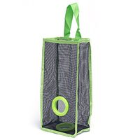 Hanging Garbage Bag Dispenser,Doinshop Breathable Mesh Storage Pouch Packing Kitchen (Green)