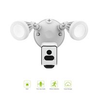 Freecam Floodlight Camera Two Way Audio Motion-Activated HD Security WiFi Camera with Colorful Night Vision and Support Cloud Storage,16GB SD Card Included,L800E White