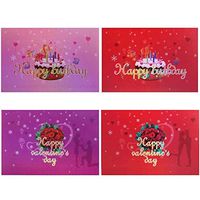 24 Elegant and Fashionable Birthday Cards and Valentine's Cards are Printed with 300g high-Grade The Gold Card Paper and Frosted 4" x 6"