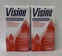 (2 Pack) Visine Advanced Redness & Irritation Relief Lubricant/Redness Reliever Eye Drops, 0.28 Fl Oz each