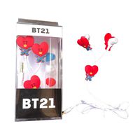 Nuofeng - Kpop BTS Bangtan Boys Earphone Cartoon Earbuds Music Headphones Long Line Headphones Plastic(H01)