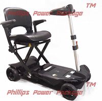 Enhance Mobility - The Transformer - Electric Folding Scooter - 4-Wheel - Black - Phillips Power Package TM - to $500 Value
