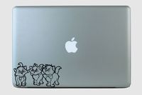 SimplyVinylized Aristo-Cats Young Trio Vinyl Decal Sticker Black