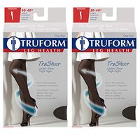 Truform Compression 30-40 mmHg Sheer Thigh High Stockings Beige, Medium, 2 Count