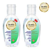 Hand Sanitizer Gel - 50ml Rinse Free Liquid Hand Soap Travel Size Disposable Hand Sanitizer Moisturizing & Refreshing Gel Cleanser Instant Hand Sanitizer Effective 99.99% for Adults & Kids (2X 50ML)