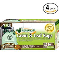Green N Pack 30 Gallon Drawstring Large Trash Bags, 25-Coung (Pack of 4)