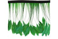 Zucker Feather (TM) - Stripped Bleached Coque Fringe - Kelly