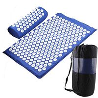 ZHLXZ Back and Neck Pain Relief - Acupressure Mat and Pillow Set - Relieves Stress, Back, Neck, and Sciatic Pain - Comes in A Carry Bag for Chair, Bed, Travel,Blue