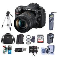 Nikon D7500 DSLR with AF-S DX NIKKOR 16-80mm f/2.8-4E ED VR Lens - Bundle with 32GB SDHC Card, Camera Bag, Tripod, Spare Battery, Remote Shutter Trigger, 72mm Filter Kit, Software Package, and More