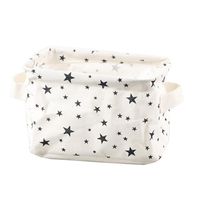 Daoroka Storage Basket,Cotton Linen Desktop Storage Basket Sundries Storage Box With Handle