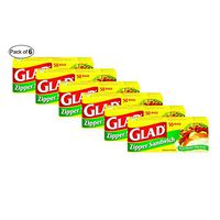 Glad Sandwich Zipper Bags (50 Bags) (Pack of 6)
