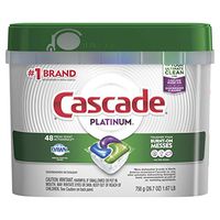 Cascade Platinum ActionPacs, Dishwasher Detergent, Fresh Scent, 48 count