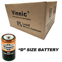 144pc VINNIC ER20MSG D Heavy Duty Batteries MN1300, E95, Neda 13A, AM2, 6D, 4020