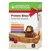 Protein Snack Bites Variety Pack 28 Wrapped Pieces per Box 4 Different New Flavors