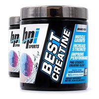 BPI Best Creatine to Increase Energy, Strength, and Muscle Mass, 50 Servings (2-Pack) (Snow Cone)
